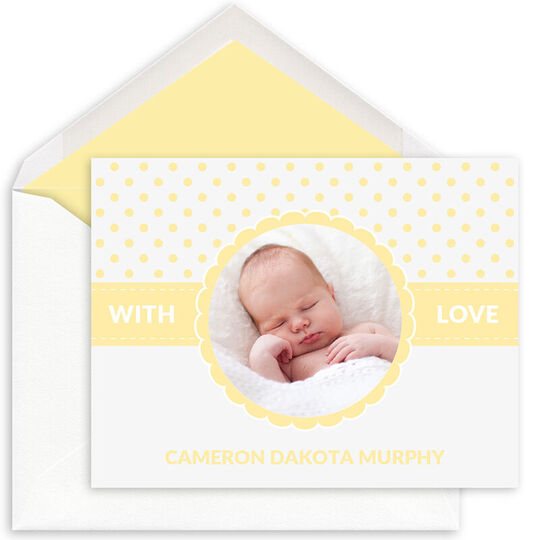 With Love Folded Photo Note Cards